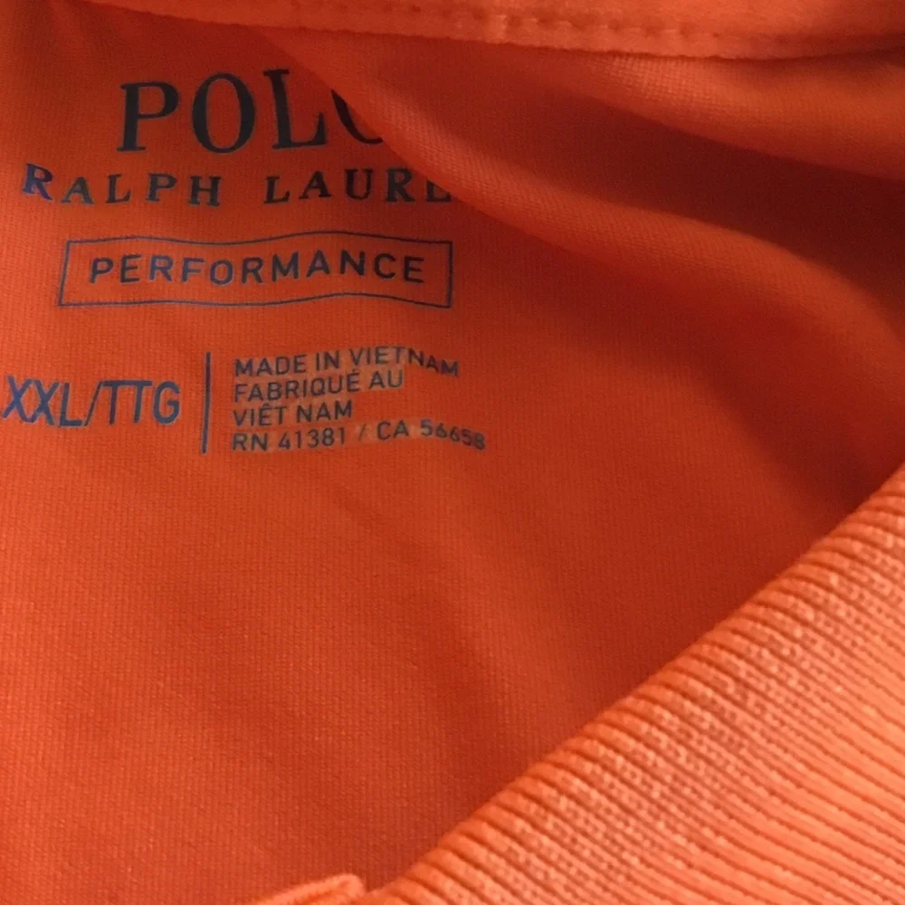 Ralph Lauren Orange Short-Sleeve Polo with Navy Pony